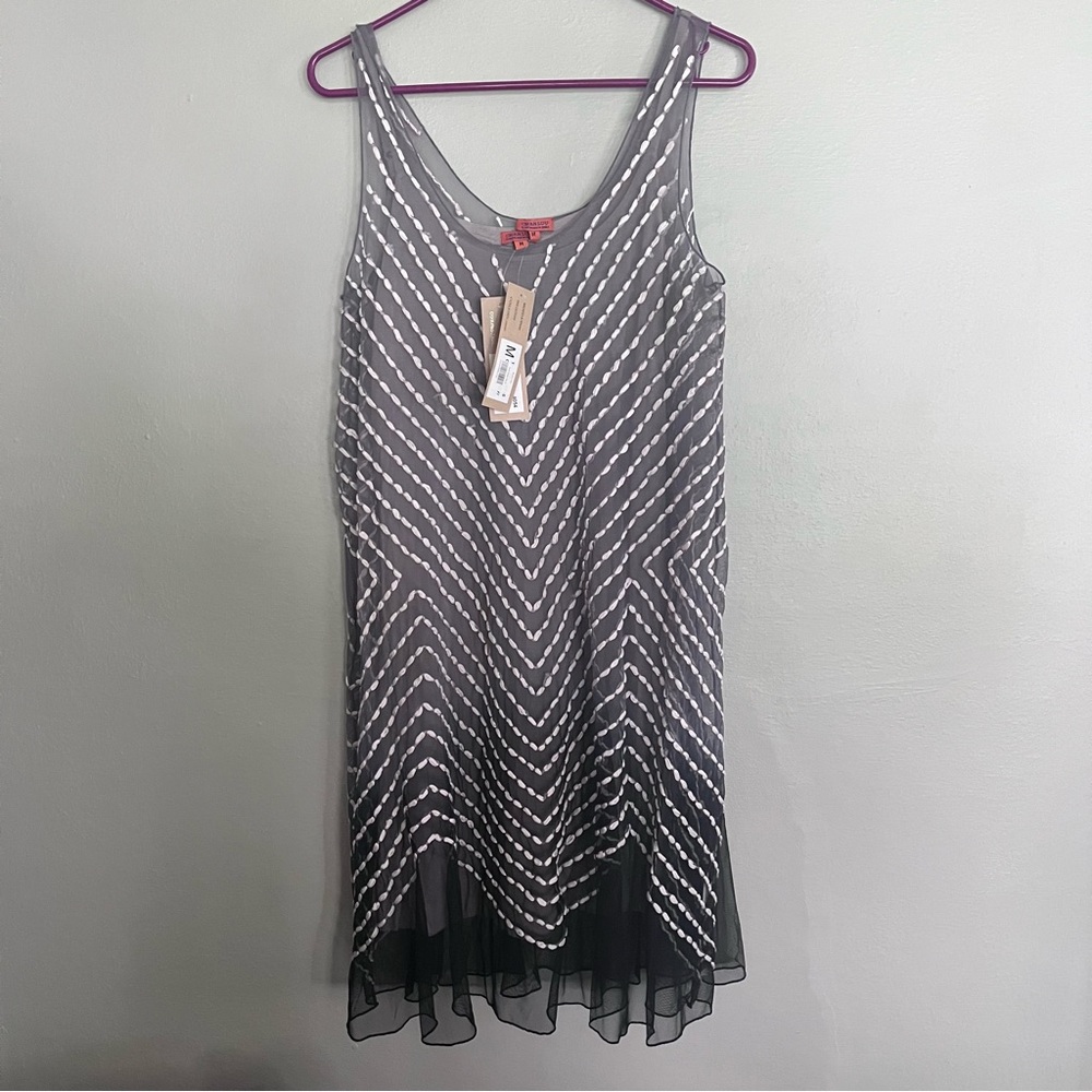 NWT Chan Lulu embroidered ombré dress